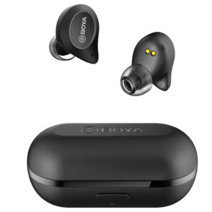 BOYA BY-AP1 COLOR BLACK TRUE WIRELESS STEREO EAR BUDS USB TYPE-C 6 HOURS BATTERY LIFE, TOTAL UP TO 22 HOURS WITH CHARGING CASE