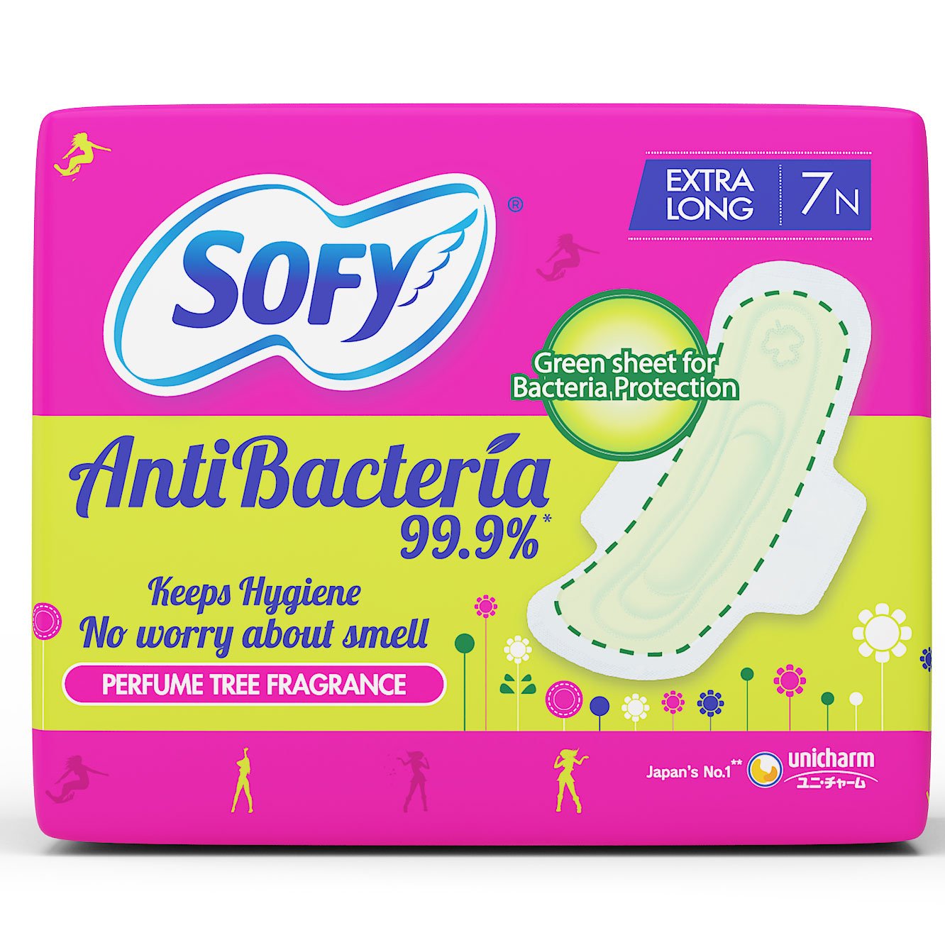 SOFY ANTI BACTERIA EXTRA LONG SIZE 7 PADS