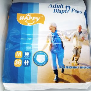 HAPPY (CHINA) ADULT DIAPER PANTS M 36 PCS W 24"-44"