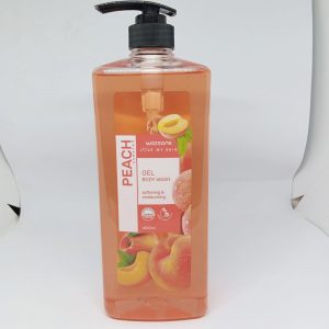 WATSONS PEACH SCENTED GEL BODY WASH THOROUGHLY CLEANSES YOUR BODY AND HELPS YOUR SKIN RETAIN MOISTURE. THIS REFRESHING GEL BODY WASH COMES IN A FRUITY SCENT. IT LEAVES YOUR SKIN CLEAN, SOFT AND SMOTH FOR AN FRESH FEELING.